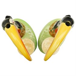 Pair of Carlton Ware Guinness lamp bases 'How Grand to be a Toucan just think what Toucan do' H23cm