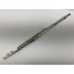 Buffet Crampon Paris three-piece flute, marked Cooper Scale AKC E, serial no.715182; cased