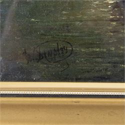 Walter Linsley Meegan (British c1860-1944): Whitby Harbour from Upgang by Moonlight, oil on canvas signed and dated 1878, 33cm x 43cm 
Provenance: private collection, purchased David Duggleby Ltd 25th March 2023 Lot 79; Meegan was the  maternal great-grandfather of the original vendor.