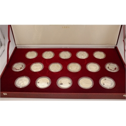  'The Royal Marriage Commemorative Coin Collection' 1981, comprised of sixteen silver coins, in original box of issue  