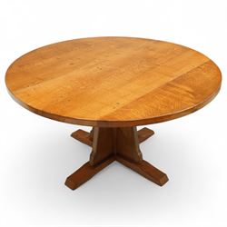 Rabbit Man - circular oak dining table, adzed oak octagonal concave dining table, raised o...