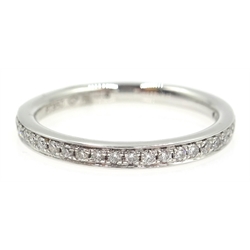  Platinum diamond half eternity ring   