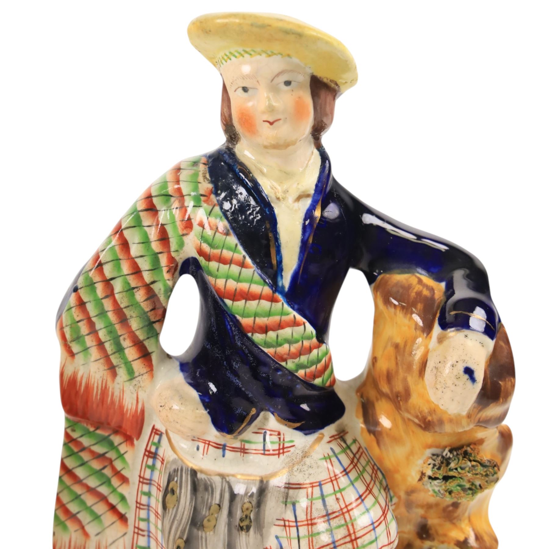 Collection of Staffordshire figures, including Princess Royal, Highlander etc 