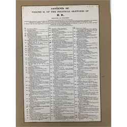 Doyle, John, pseud. H.B.; Political Sketches by H. B., volume 2 (only), published Thos. McLean, circa 1832, and a folio of loose sketches