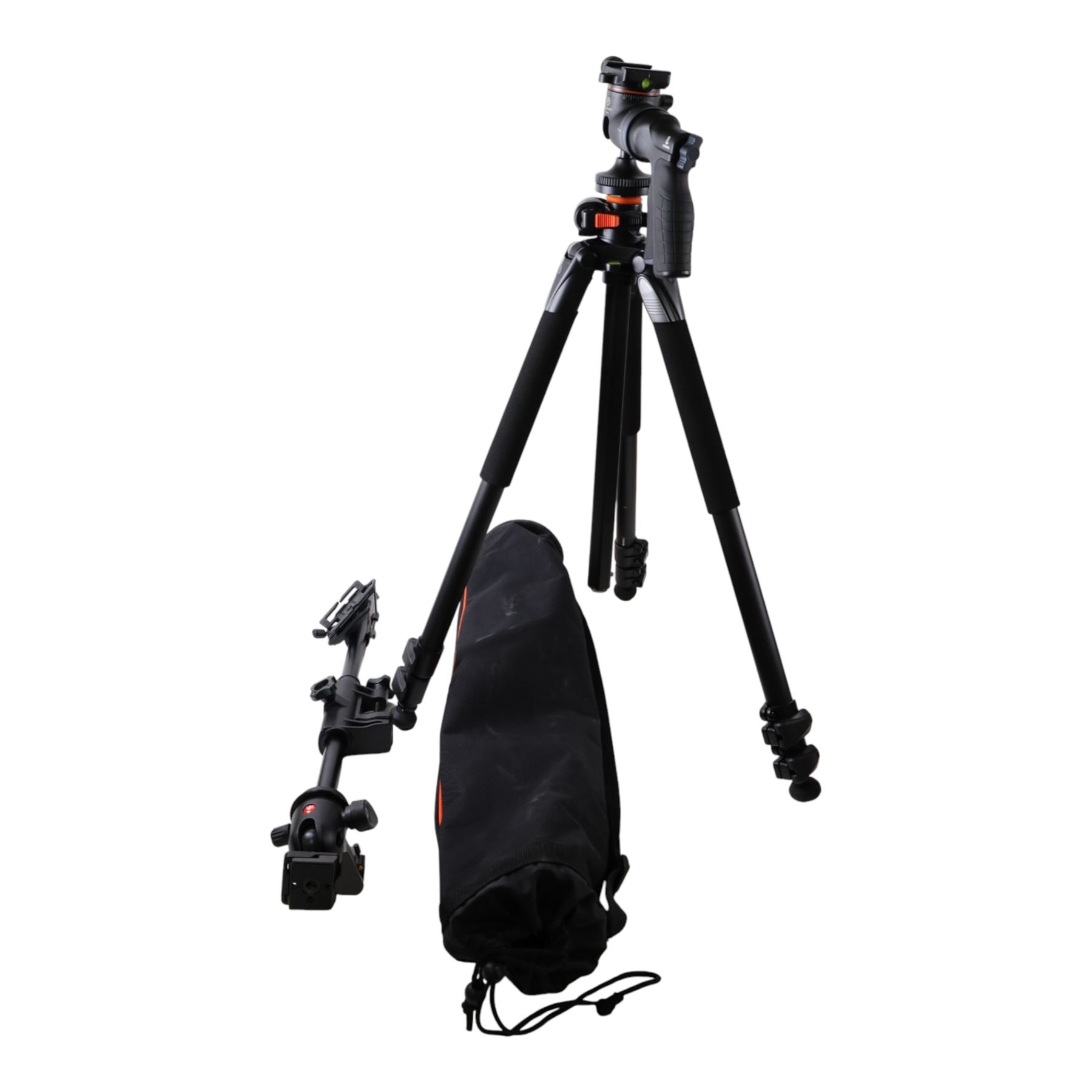 Vanguard Alta Series 70 tripod with a GH-200 pistol-grip ball head, in soft carry case, together with an Opticron Hide Clamp