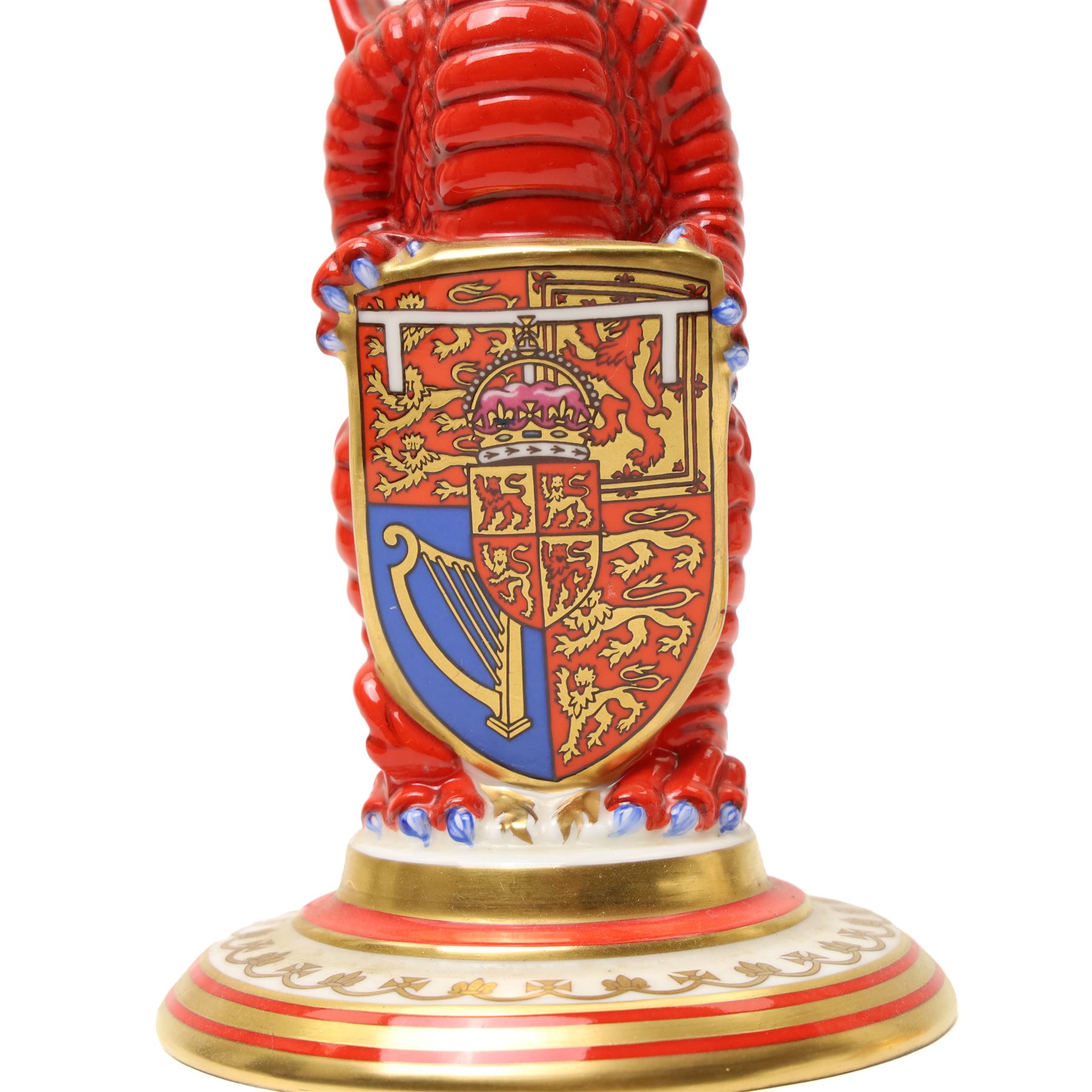 Minton 'The Royal Wedding Heraldic Beasts' pair of limited edition figures for Mulberry Hall  10/250, boxed and with certificate to mark the Royal Wedding 1981