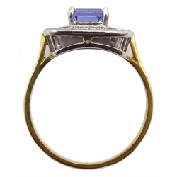  Iolite gold on silver dress ring  