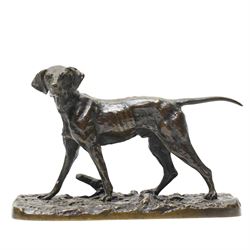 After Pierre-Jules Mene (French 1810-1879): Labrador, bronze bearing signature, W13cm