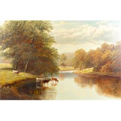 William Mellor (British 1851-1931): 'On the Wharfe', oil on canvas signed, titled verso 60cm x 90cm