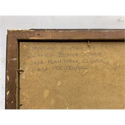 James Joshua Guthrie (Scottish 1874-1952): Figures in the Woods, oil on board unsigned, attributed verso 46cm x 52cm