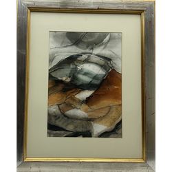 Antonio Suarez (Spanish 1923-2013): Abstract, mixed media signed and dated 99, biographical details verso 49cm x 35cm