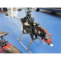 Four RC radio controlled helicopter models