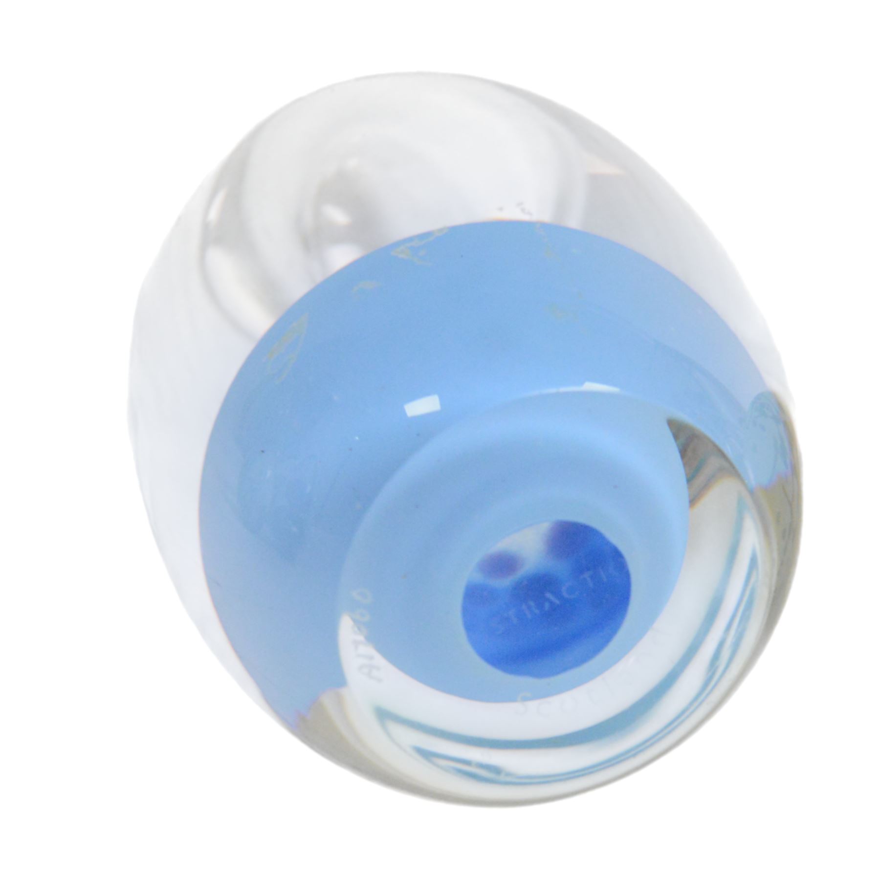 Svaja oval frosted glass paperweight, together with Caithness Distinction paperweight and other similar examples 