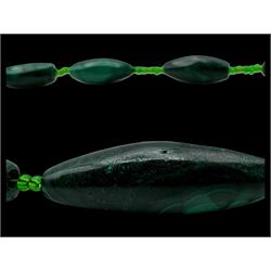 Pair of 9ct gold faux pearl screw back earrings, silver jewellery including brooch, ring and horseshoe charm and a collection of gemstone bead necklaces, two with 9ct gold clasps