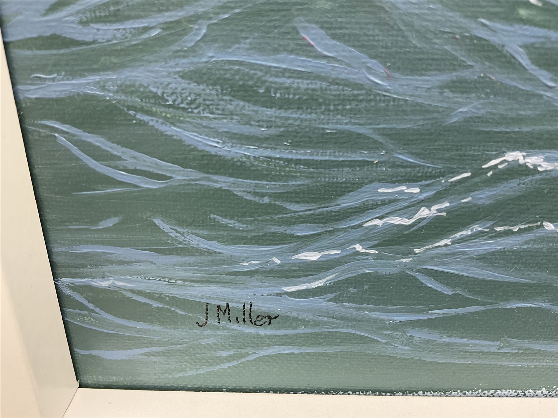 James Miller (British 1962-): 'Tuiga Leads Mariquita - Cowes Classics Week 2010', oil on canvas signed, titled verso 39cm x 49cm