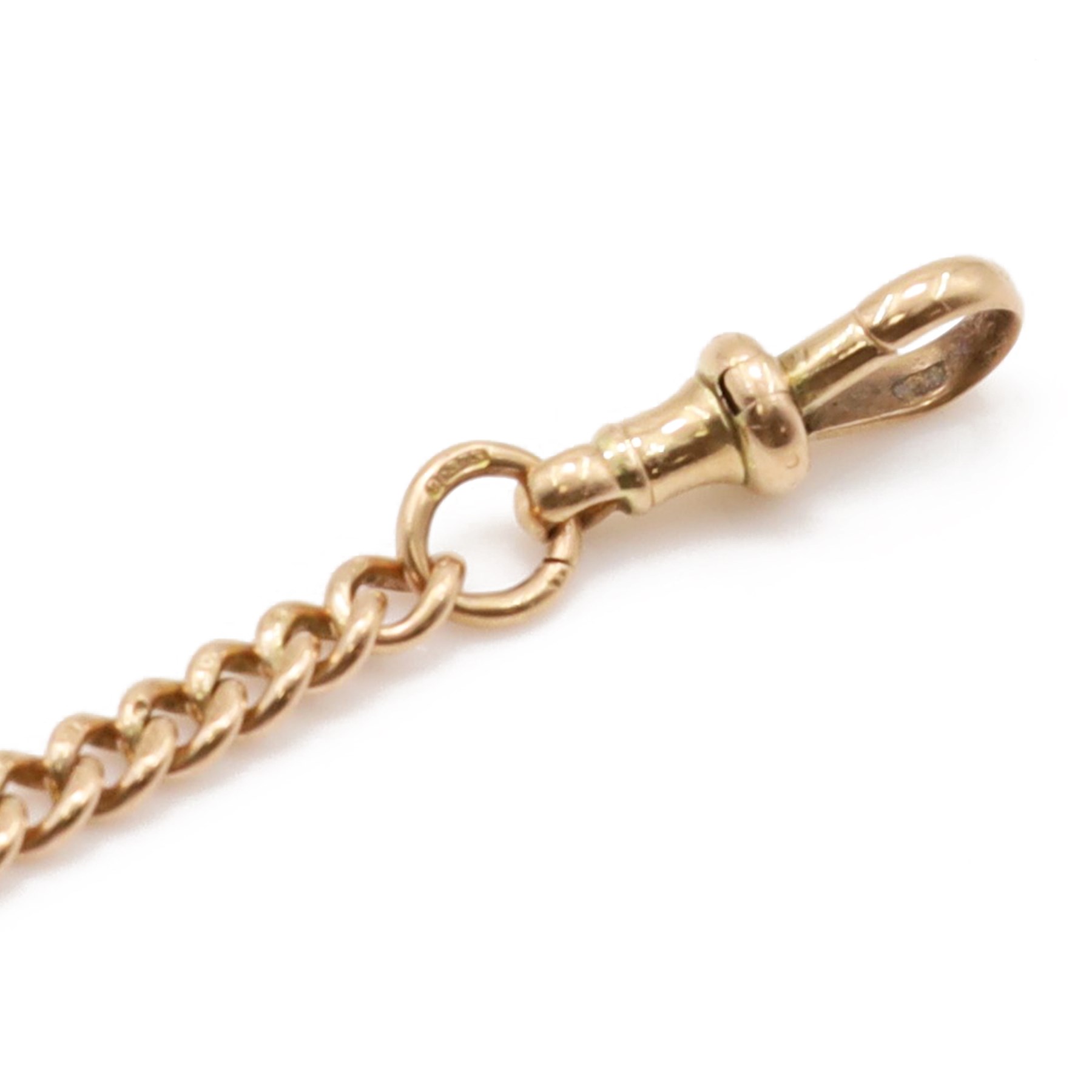 Early 20th century 9ct gold graduating curb link bracelet, with lobster clasp, links stamped 9 375
