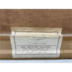 James Taylor (British 1925-2000): 'Kentish Landscape', pair oils on panel signed 24cm x 39cm (2)
Provenance: with The Lefevre Gallery, Bruton St., London, labels verso