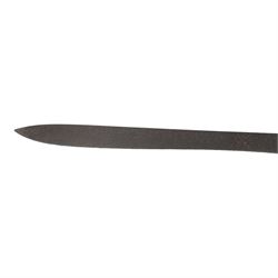Prussian naval cutlass, the 58cm straight single edged blade broadening towards the point, wire bound grip, the guard with iron plate stamped TA 143, overall L75cm