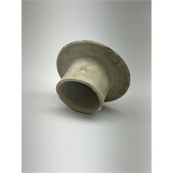 A 19th century Chinese Canton Famille Rose vase, of globular form with tall neck, and cover with finial, decorated with alternating panels of figural scenes, and birds and butterflies amongst blossoming and fruiting trees, with foliate surround against gilt, overall H57cm. 