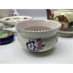 Wedgwood Jasperware vase and trinket boxes etc, Motto Ware teapot, Royal Vale teawares and a collection of other ceramics