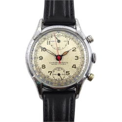  Pierce Chronographe Aviator chrome wristwatch calibre 134 patented no 23466  