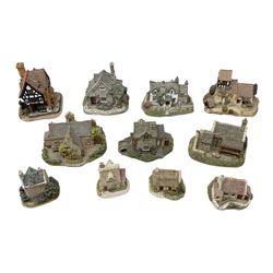 Eleven Lilliput Lane models, to include St Marks, Rose Cottage, Puffin Row, Village School, Swan Inn etc, all boxed