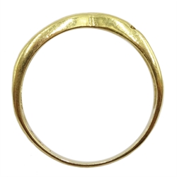 18ct gold key design ring, stamped 750