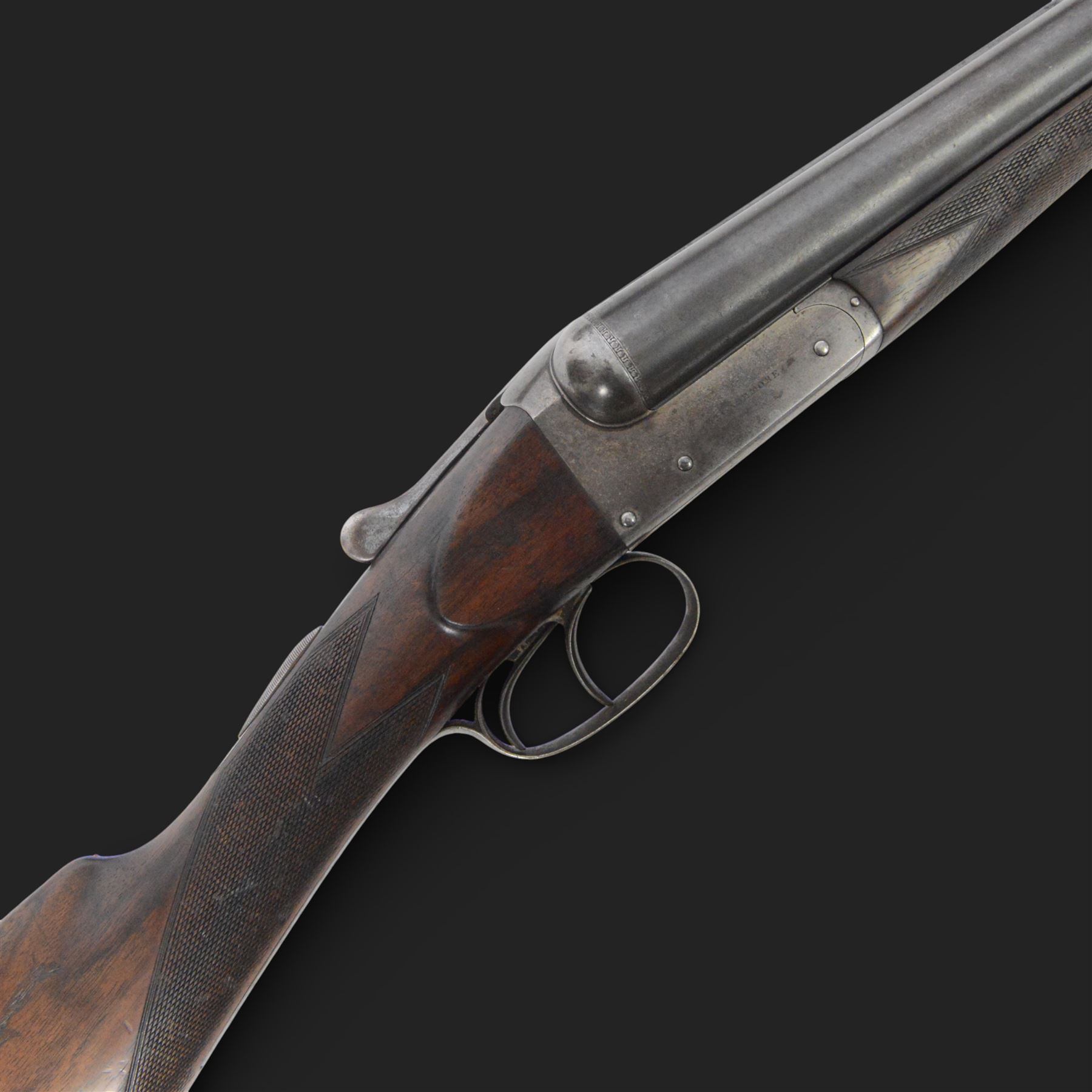 William Cashmore 12 bore, double trigger, boxlock ejector side by side double barrel shotgun with 71cm (28