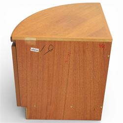 Nathan - 'Squares' pair of small corner cabinets, with square panelled cabinet doors