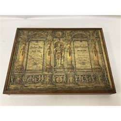 Richters 1880s Anchor Box Stone Block Building set, in original wooden box with sliding lid and paper label; with two instruction booklets, circa 1880-1900s