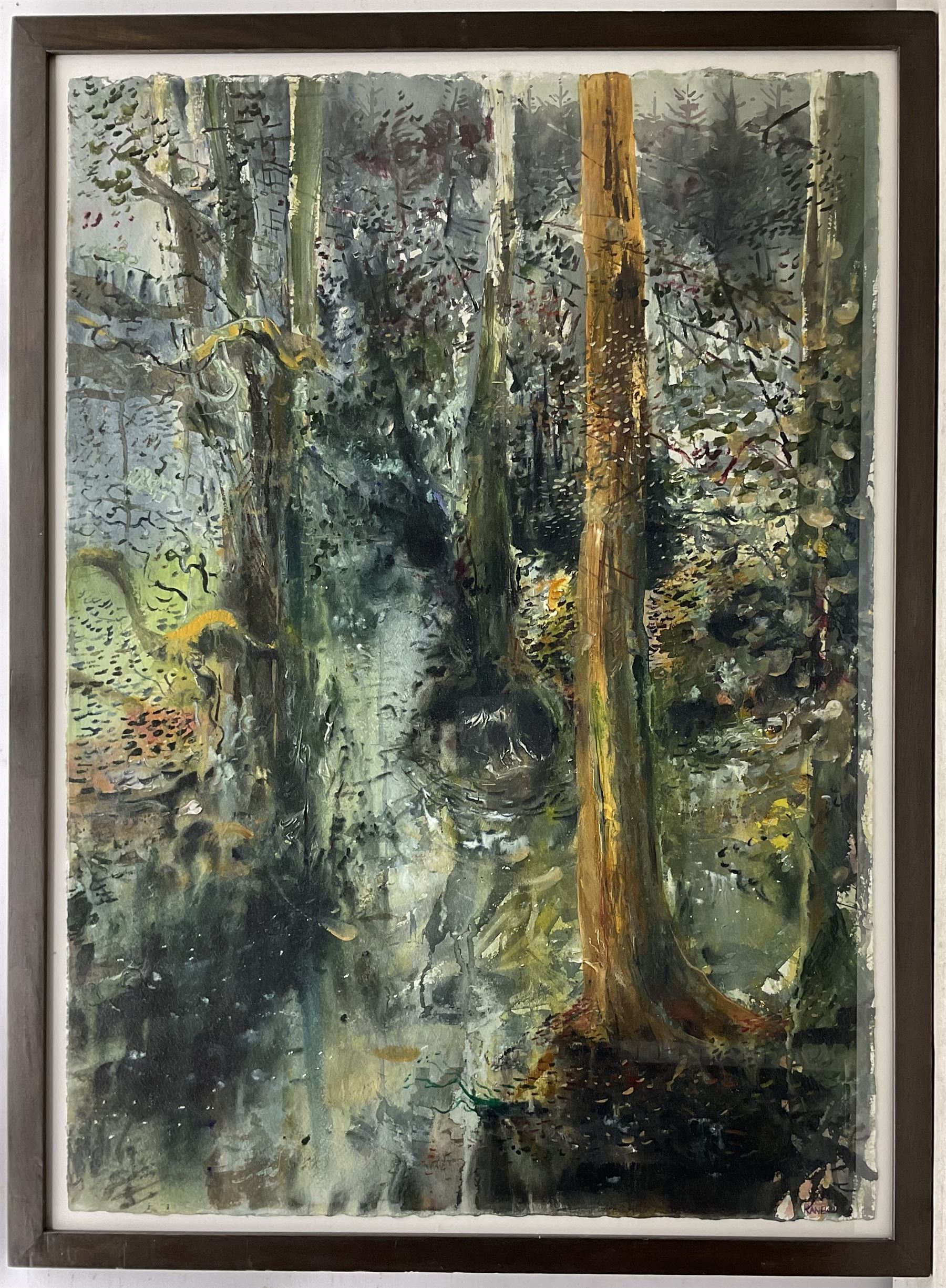 Kane Cunningham (British 1961-): 'Troutsdale Valley Woods', watercolour signed and dated '06, titled verso 105cm x 75cm