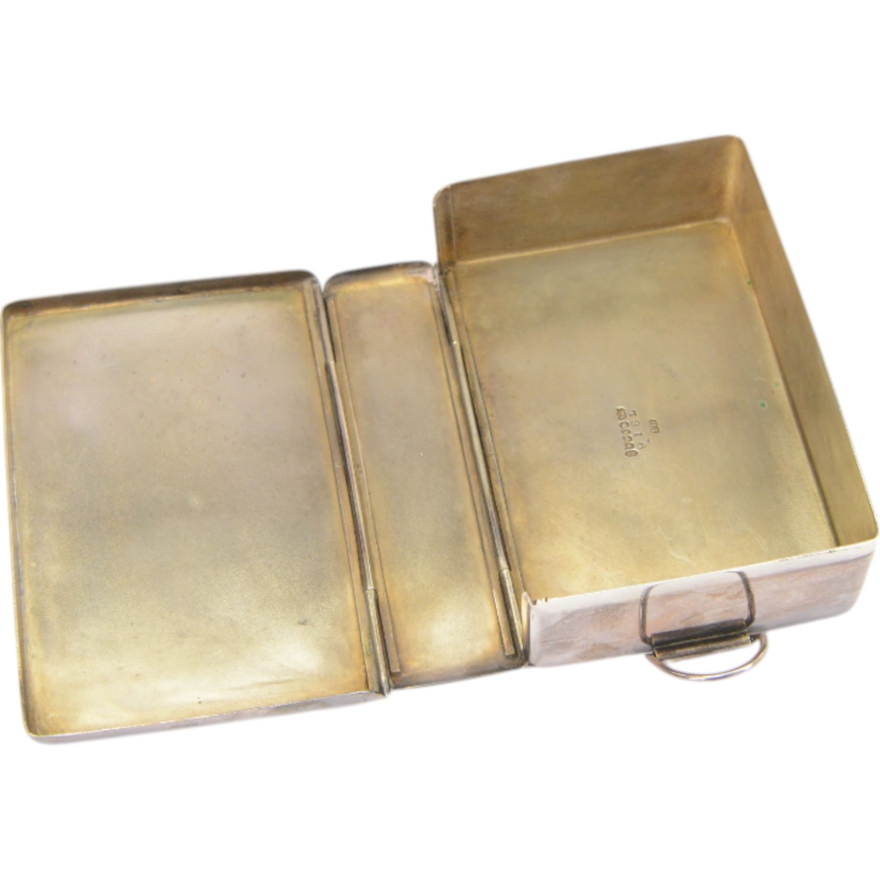 Hunting silver mounted spirit flask, hallmarked and silver plated sandwich tin enclosed within a leather case, stamped Vickery, Regent, H14cm 