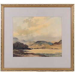 Robert Leslie Howey (British 1900-1981): View Towards the Hills, watercolour signed 26cm x 32cm 