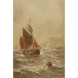 R Thomas (19th/20th century): Fishing Bo