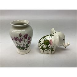 Plichta elephant together with Portmeirion The Botanic Garden vase