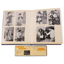 1980s boxing autograph book and photograph album, the album containing a collection of bla...