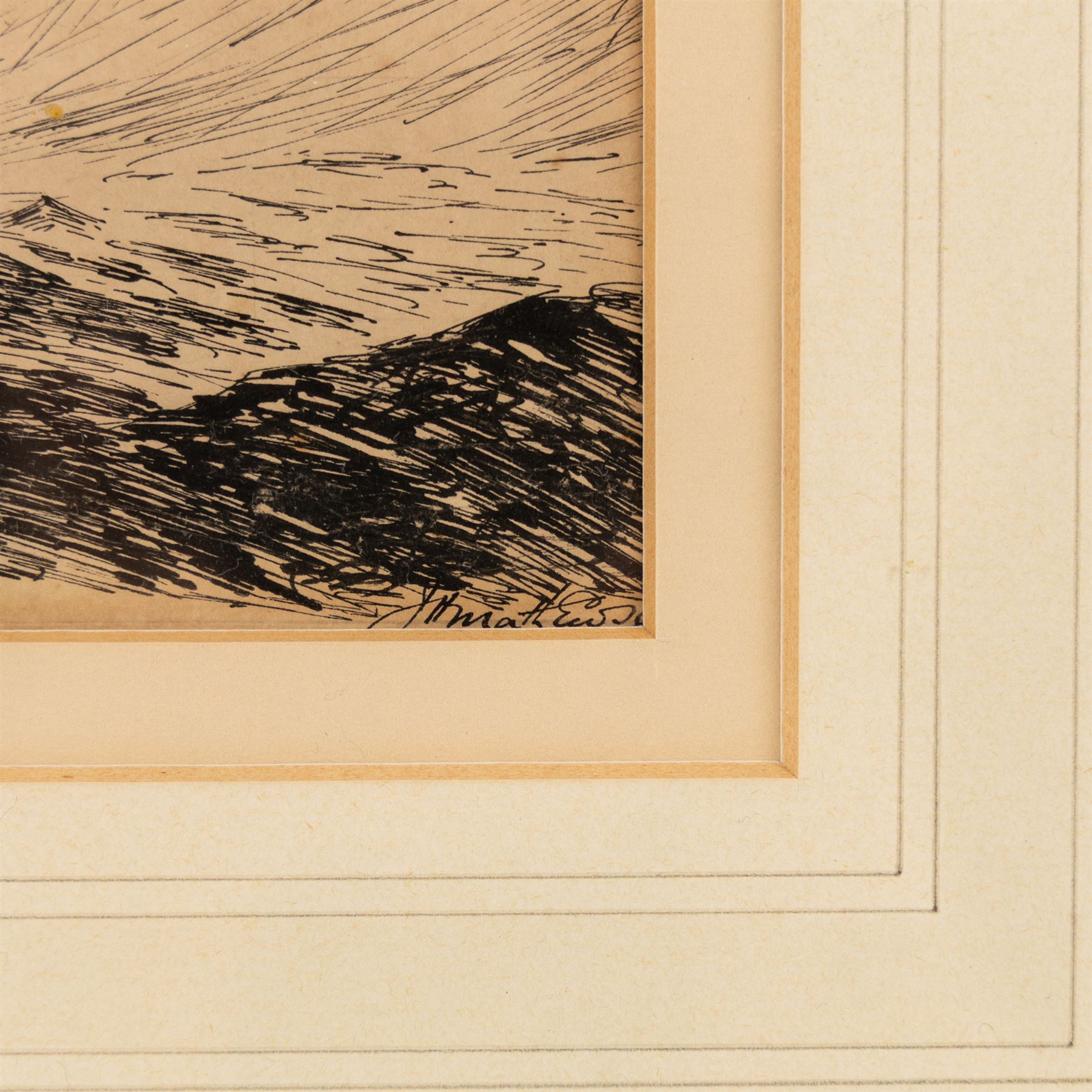 Matthewson (20th Century) after Arthur John Trevor Briscoe (British 1873-1943): Hove - To and Seine Nets, pair of pen and ink drawings indistinctly signed titled and dated 17/10/34 and 1934 (2)