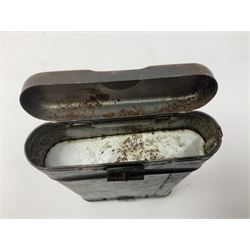 WW2 German - Lufft made compass marked ' Original Bezard ' with heliograph signalling mirror to interior; and a K98 rifle cleaning kit in original tin (2)