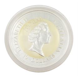 Queen Elizabeth II Australia 1995 ten dollars ten ounce fine silver coin, cased