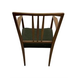 Frank Whitton for Gordon Russell mid-20th century oval extending dining table with leaf, and five chairs