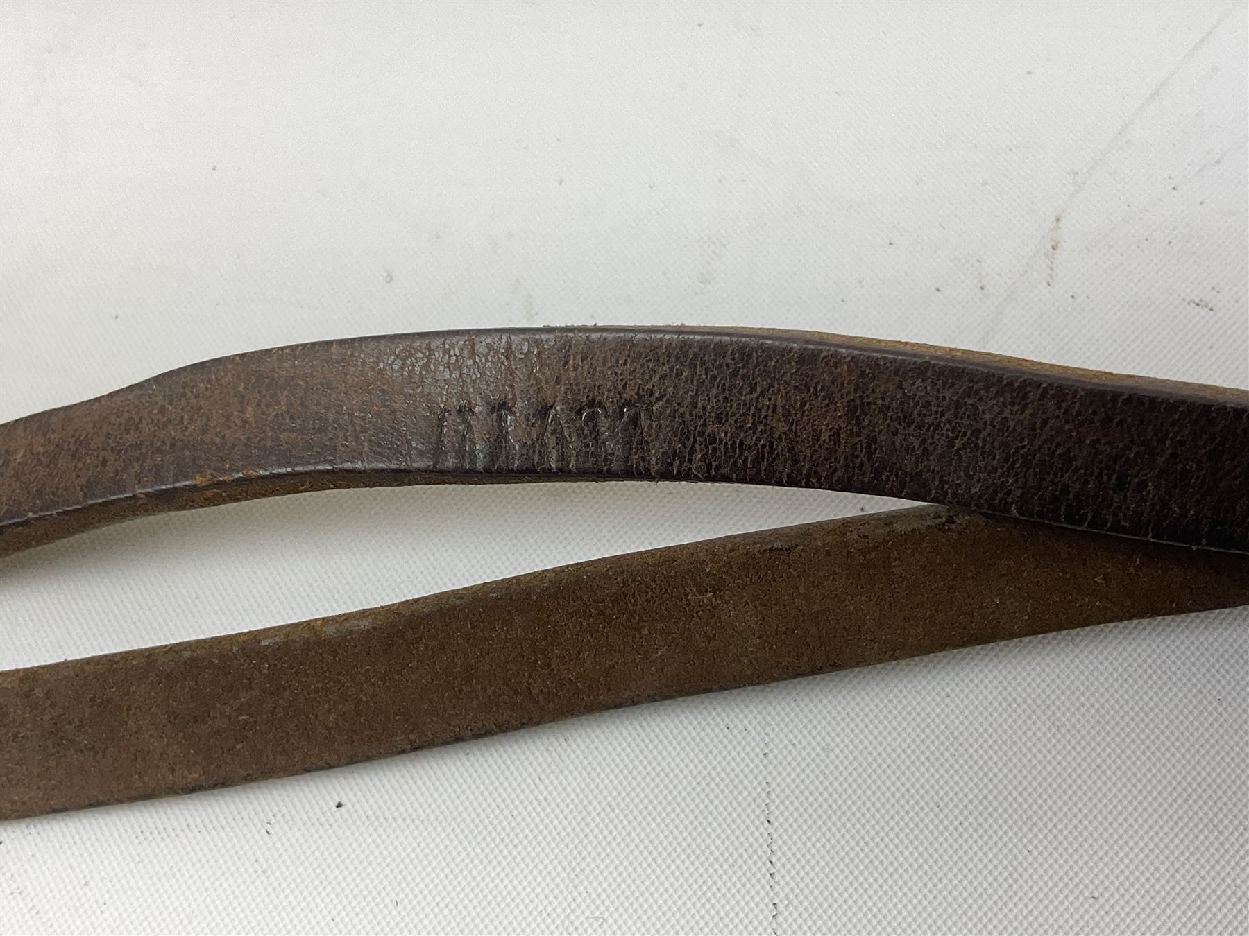 British Transport Police Custodian helmet with Queen's Crown plate; Hiatt & Co ebonised hardwood patrol truncheon; and pair of Hiatts 1960 hand-cuffs (3)