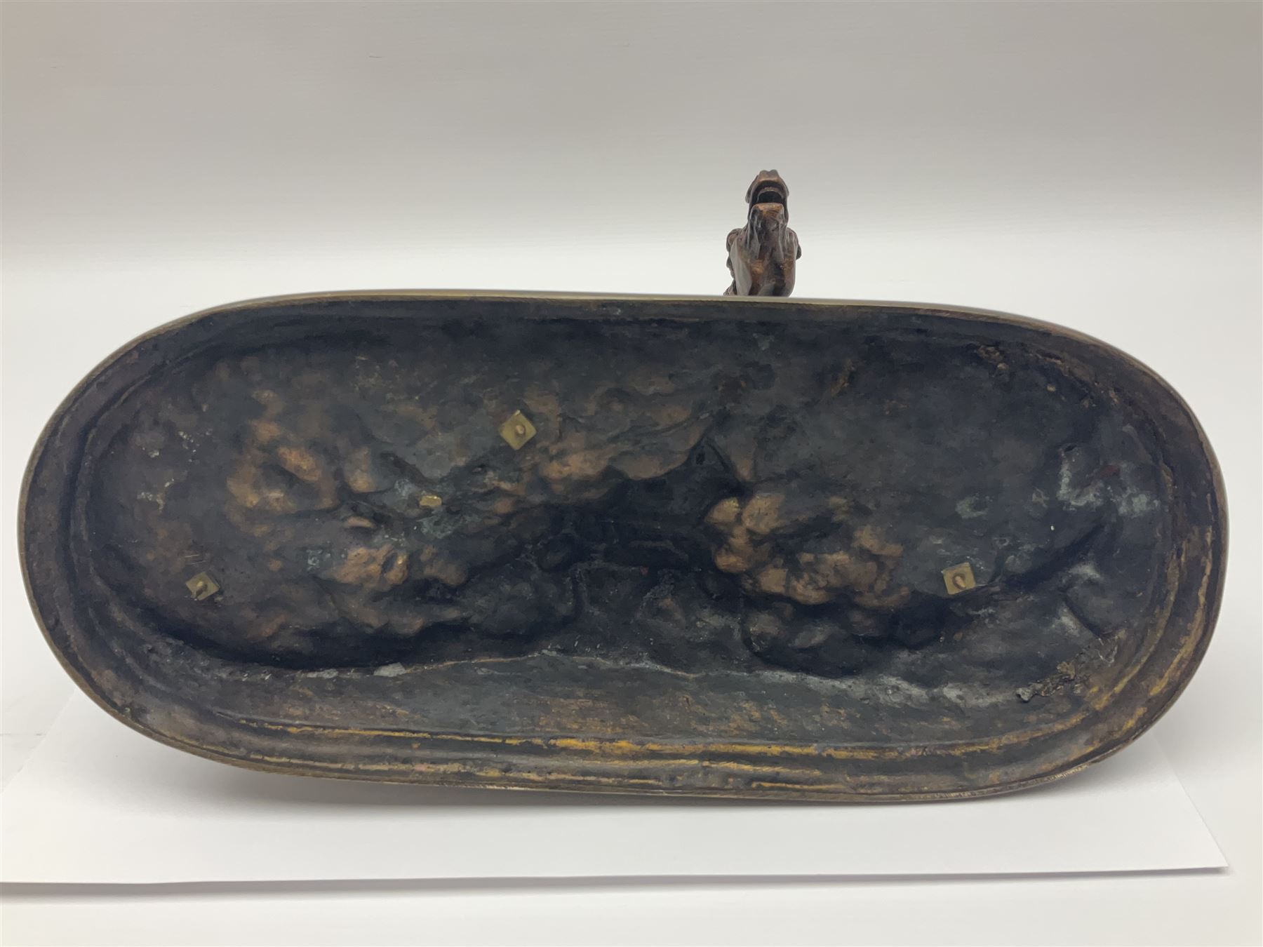 After P J Mene, bronze figure of a horse on a stepped oval base, H31cm 