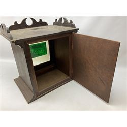 King Edward cigars countertop display advertising cabinet, with 'King Edwards Cigars' upon the glass and back opening door, H45cm, L42cm