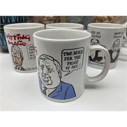 Bairstow Manor Pottery Tony Blair teapot and Tony Hague, Spode Copeland vase, glass vases, glass paperweight etc 