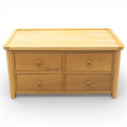 Gibson of Whitby - craftsman made oak coffee table fitted with four drawers