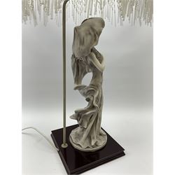 Figural lamp from 'The Juliana Collection', with cream shade, H85cm