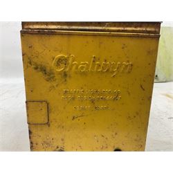 Victorian cast iron railway wagon plate, 'To Carry 10 Tons 4012, Registered by LNER-D 1898', together with a similar mid 20th century example, a smaller cast iron LMS wagon plate, Chalwyn signalling lamp, Give Way to Trains enamel sign and an enamel signal sign