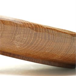 Mouseman - tooled oak fruit bowl, with carved mouse signature, by the workshop of Robert Thompson of Kilburn