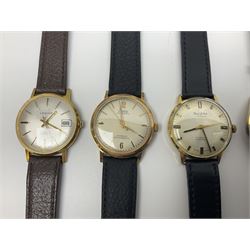 Four manual wind wristwatches including Legion, Nelson Super Strong, Sully Special 21 jewels and Paul Jobin and three automatic wristwatches including Tourist, Countess 30 jewels and Allaine 25 jewels (7)