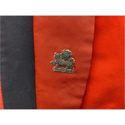 York and Lancaster Regimental mess uniform of jacket and trousers; together with Royal Artillery peaked cap